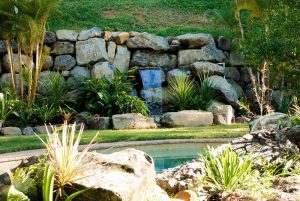 Pool and Ponds—Australian Rock Walls in Burleigh Heads, QLD